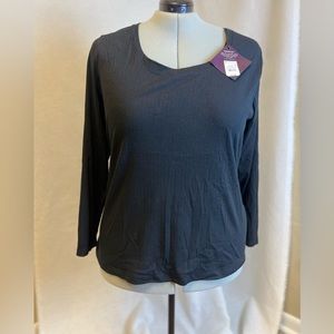 Black Long Sleeve Crew Neck Shirt